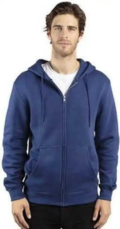 Threadfast Apparel 320z Unisex Ulightimate Fleece Full-zip Hooded Sweatshirt - Navy