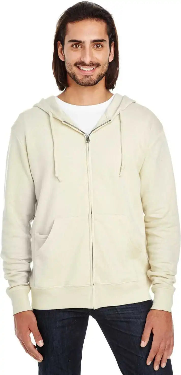 Threadfast Apparel 321z Unisex Triblend French Terry Full Zip Cream