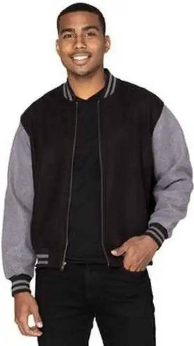 Threadfast Apparel 364j Unisex Legend Jacket Black Charcoal Heather