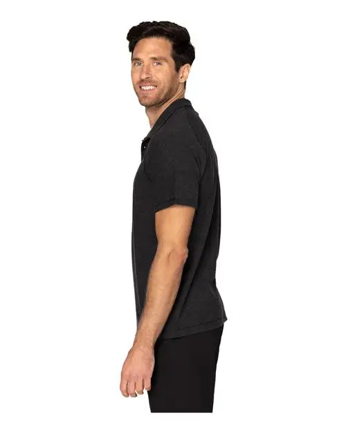Threadfast Apparel 382pl Impact Polo - Black Heather