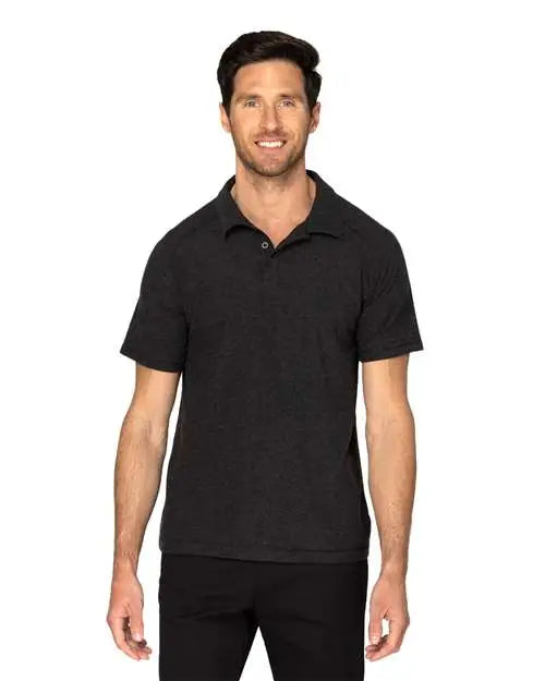 Threadfast Apparel 382pl Impact Polo - Black Heather - Xs