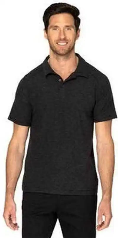 Threadfast Apparel 382pl Unisex Impact Polo - Black Heather