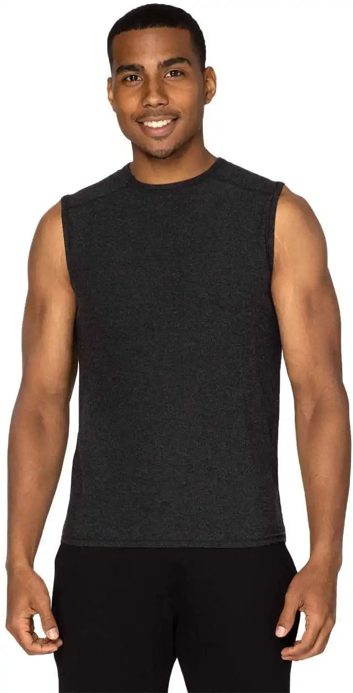Threadfast Apparel 382t Unisex Impact Tank - Black Heather
