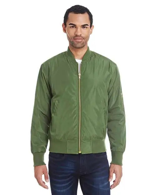 Threadfast Apparel 395j Bomber Jacket - Army - Olive / Xs