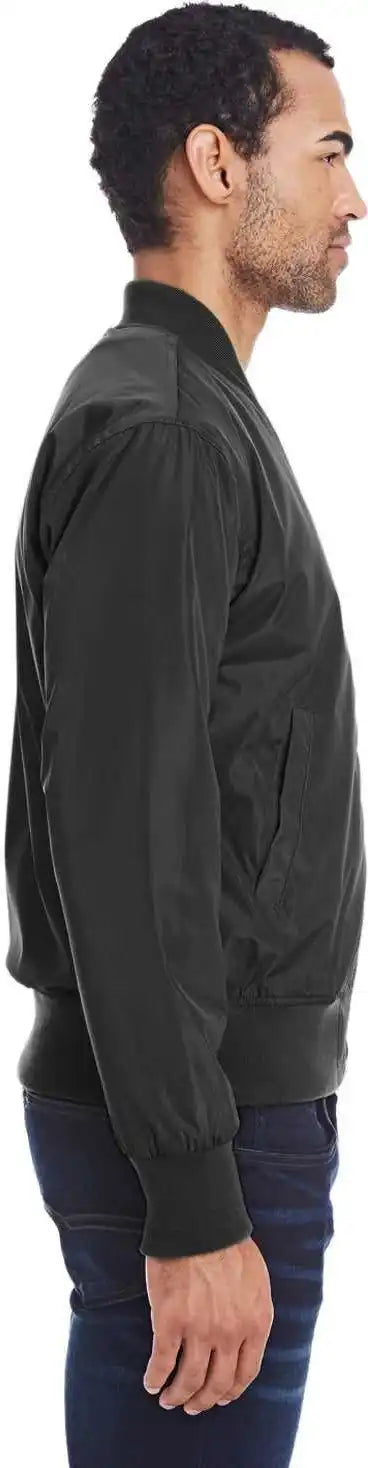 Threadfast Apparel 395j Unisex Bomber Jacket - Black