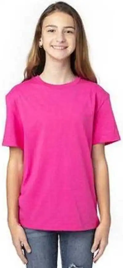 Threadfast Apparel 600a Youth Ulightimate t Shirt Hot Pink