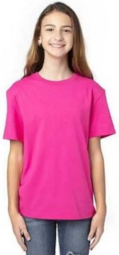 Threadfast Apparel 600a Youth Ulightimate t Shirt Hot Pink