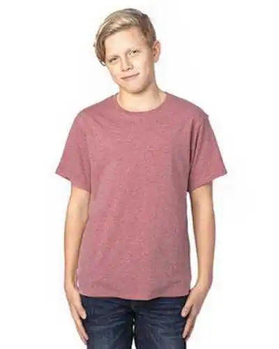 Threadfast Apparel 600a Youth Ulightimate T-shirt - Maroon Heather