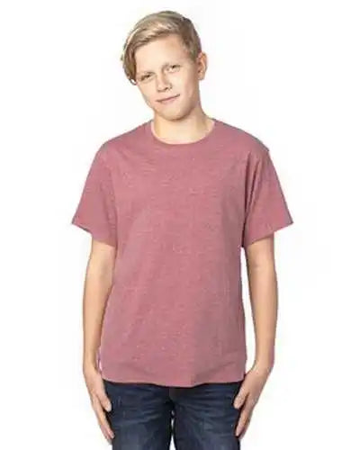 Threadfast Apparel 600a Youth Ulightimate T-shirt - Maroon Heather