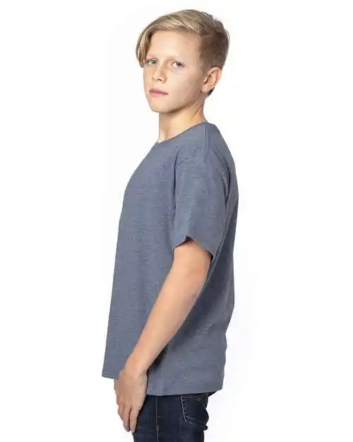 Threadfast Apparel 600at Youth Ultimate Cvc T-shirt - 600a - Navy Heather