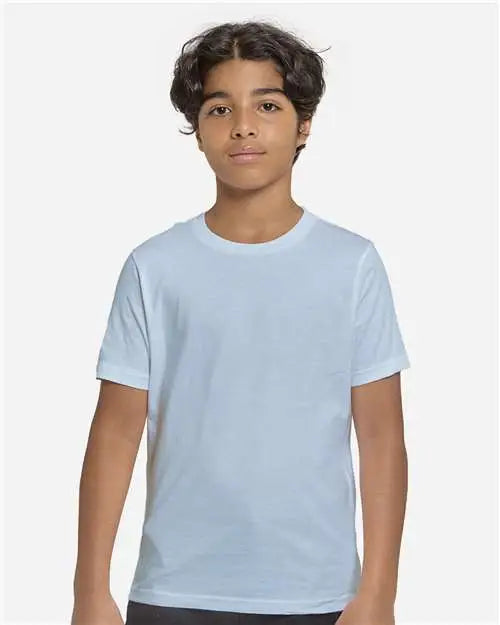 Threadfast Apparel T1000b Youth Epic Cotton T-shirt - Light Blue - Light Blue / Xs