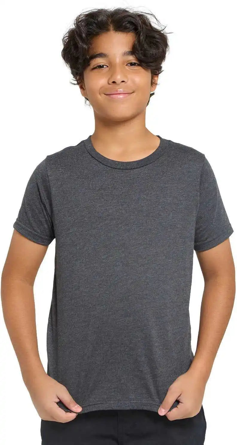 Threadfast Apparel T1001b Youth Epic Cvc t Shirt Heather Black