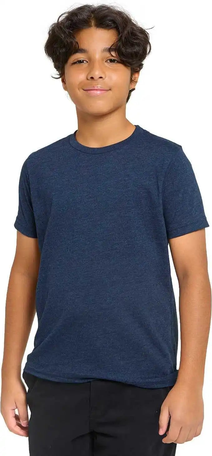 Threadfast Apparel T1001b Youth Epic Cvc t Shirt Heather Navy