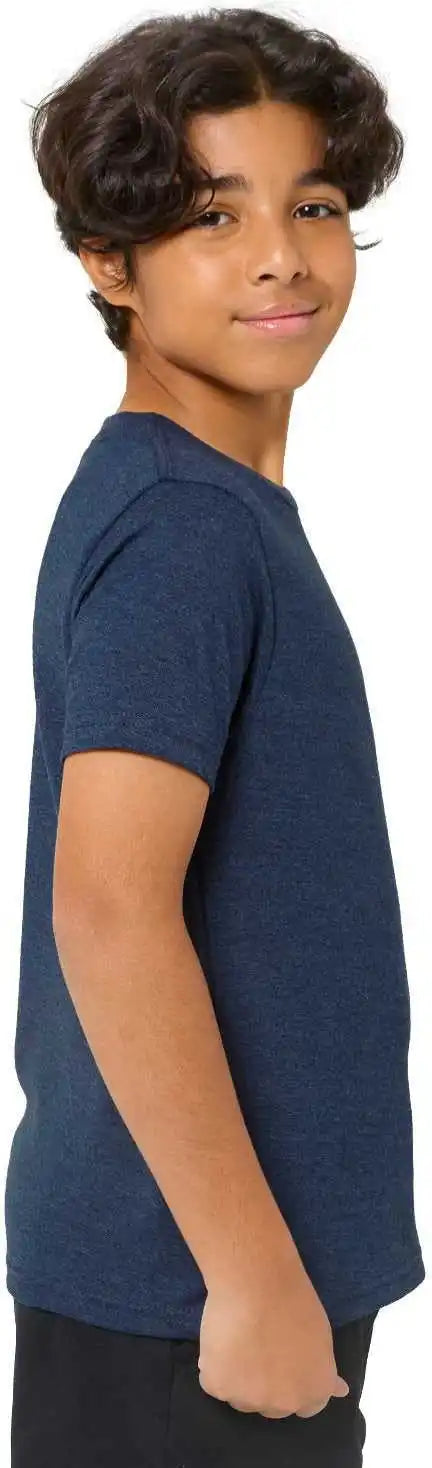 Threadfast Apparel T1001b Youth Epic Cvc t Shirt Heather Navy