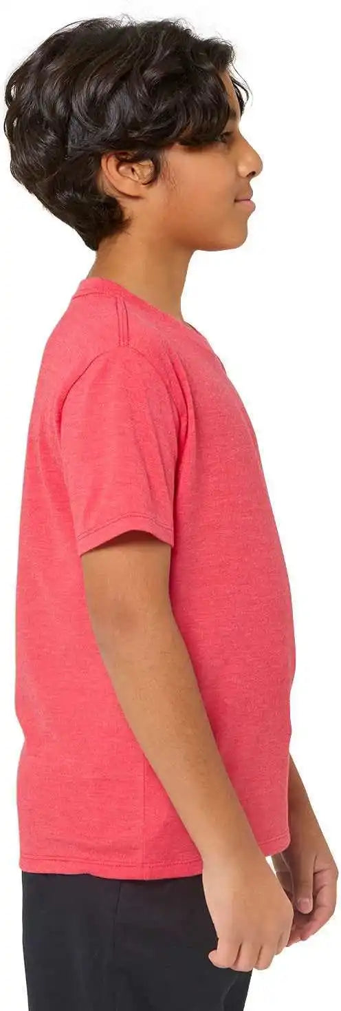 Threadfast Apparel T1001b Youth Epic Cvc t Shirt Heather Red