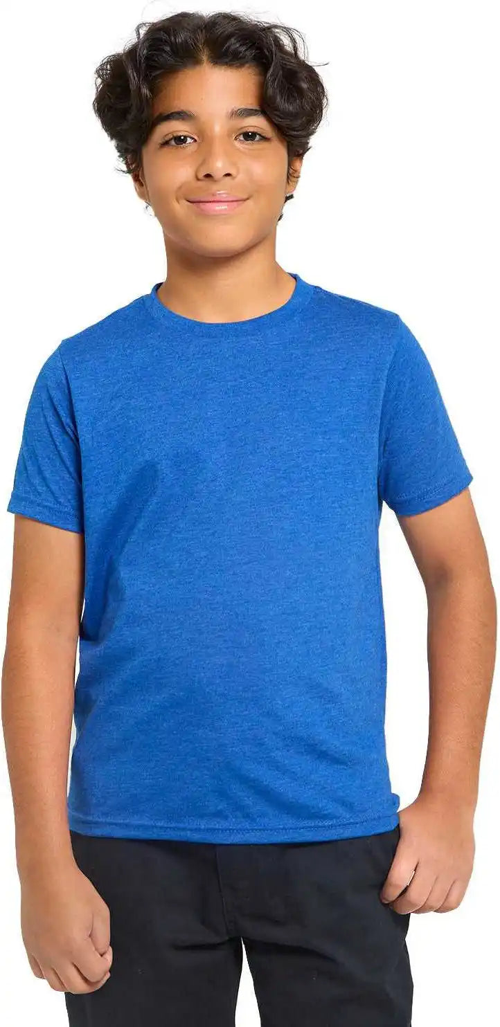 Threadfast Apparel T1001b Youth Epic Cvc t Shirt Heather Royal
