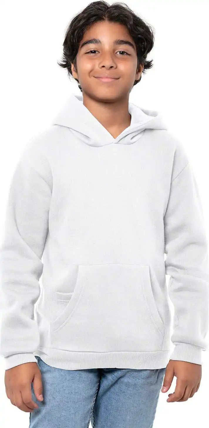 Threadfast Apparel T2000b Epic Youth Fleece Pullover Hooded Sweatshirt White