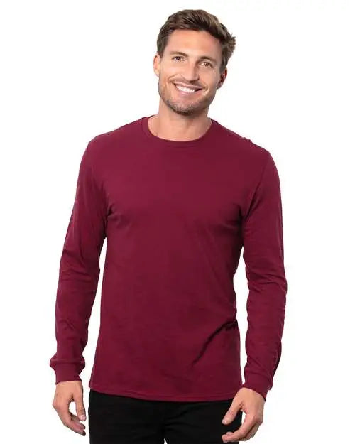 Threadfast Apparel T3000 Epic Long Sleeve T-shirt - Maroon - Maroon / Xs