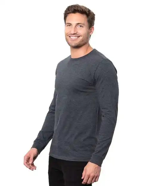 Threadfast Apparel T3001 Epic Cvc Long Sleeve T-shirt - Heather Black - Xs