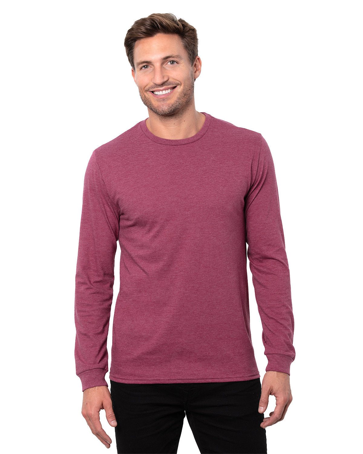 Threadfast Apparel T3001 Epic Cvc Long Sleeve T-shirt - Heather Maroon