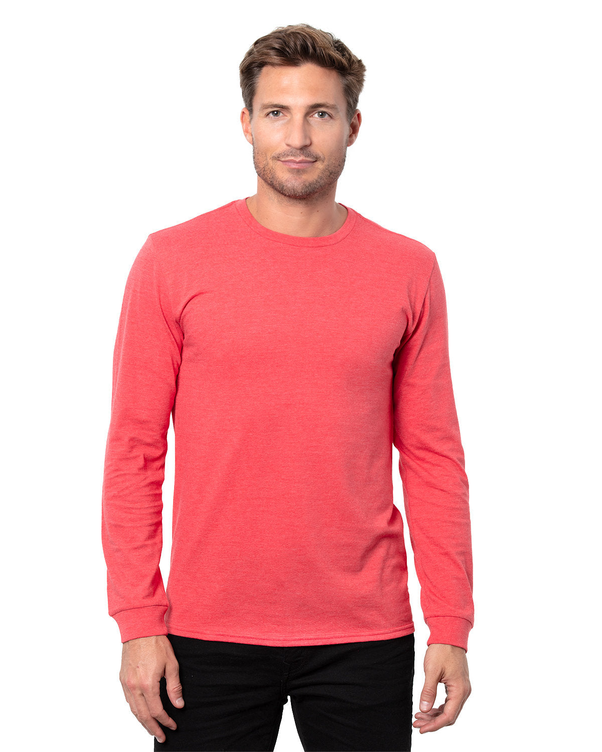 Threadfast Apparel T3001 Epic Cvc Long Sleeve T-shirt - Heather Red