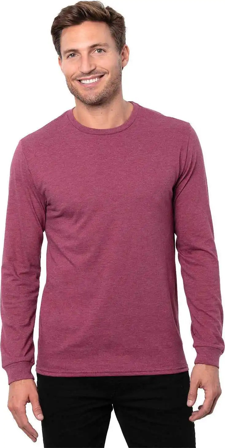 Threadfast Apparel T3001 Epic Unisex Cvc Long Sleeve t Shirt Heather Maroon