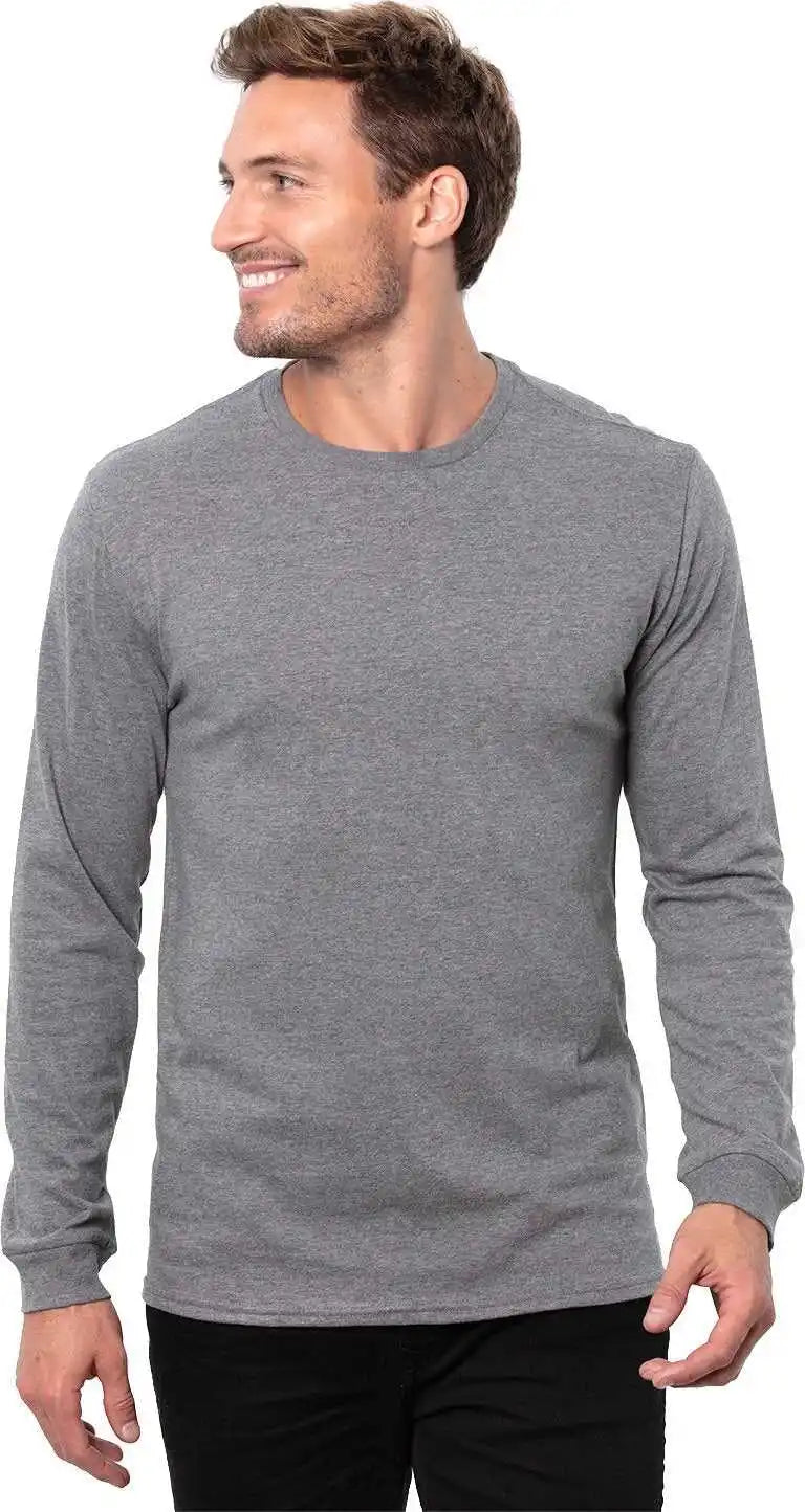 Threadfast Apparel T3001 Epic Unisex Cvc Long Sleeve T-shirt - Heather Drk Grey