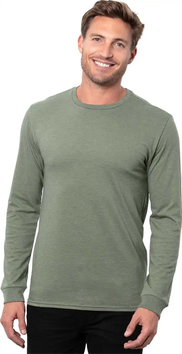Threadfast Apparel T3001 Epic Unisex Cvc Long Sleeve T-shirt - Hthr Mlitary Grn