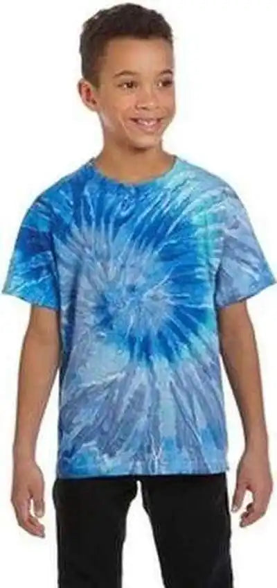 Tie-dye Cd100y Youth 54 Oz 100% Cotton T-shirt - Blue Jerry