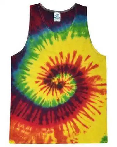 Tie-dye Cd3500 Adult 54 Oz 100% Cotton Tank Top - Reactive Rainbow