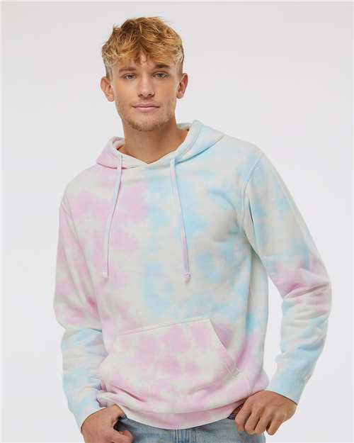 Tie Dye Cotton Candy Midweight Tie-Dyed Hooded Sweatshirt - PRM4500TD