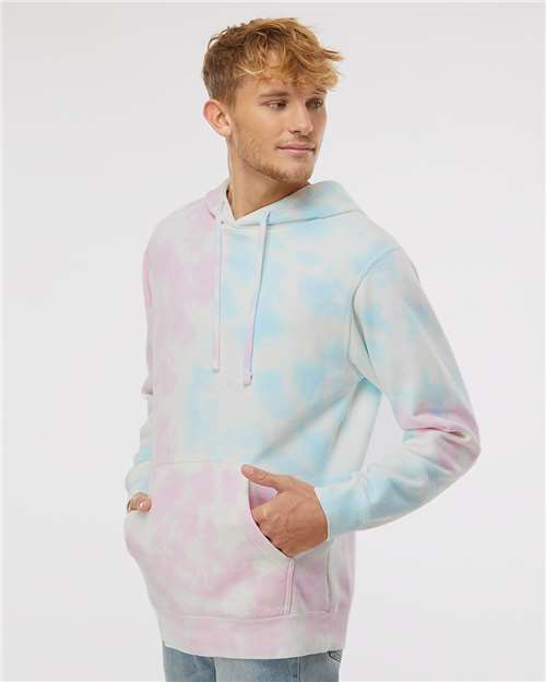 Tie Dye Cotton Candy Midweight Tie-Dyed Hooded Sweatshirt - PRM4500TD