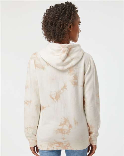 Tie Dye Dusty Pink Midweight Tie-Dyed Hooded Sweatshirt - PRM4500TD