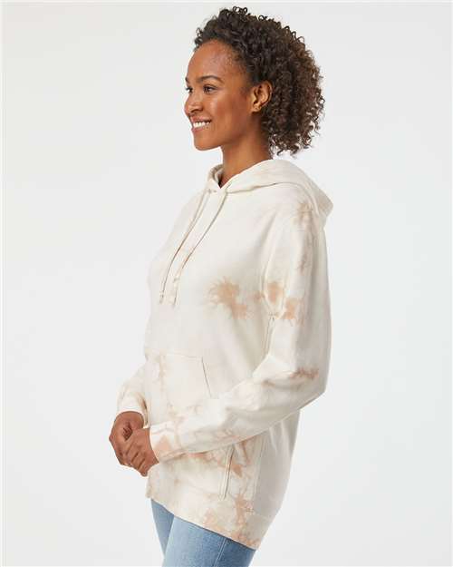Tie Dye Dusty Pink Midweight Tie-Dyed Hooded Sweatshirt - PRM4500TD