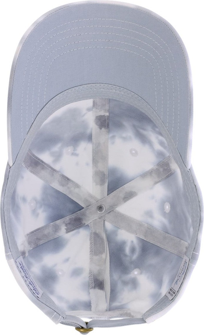 Tie-Dye Slate Blue Women's Garment-Washed Fashion Print Cap - HATTIE