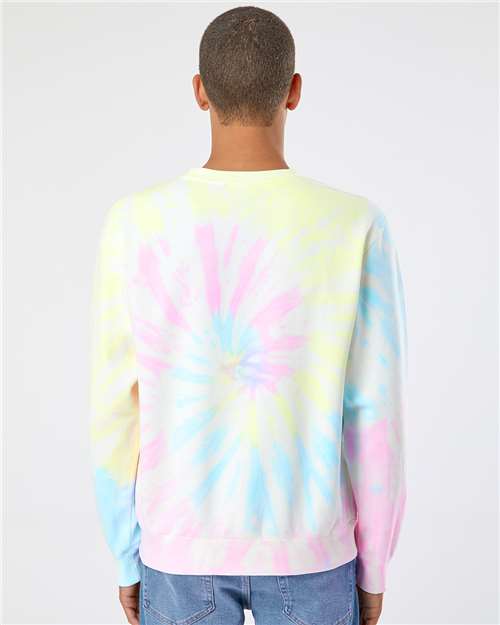 Tie Dye Sunset Swirl Midweight Tie-Dyed Crewneck Sweatshirt - PRM3500TD
