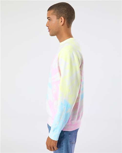 Tie Dye Sunset Swirl Midweight Tie-Dyed Crewneck Sweatshirt - PRM3500TD