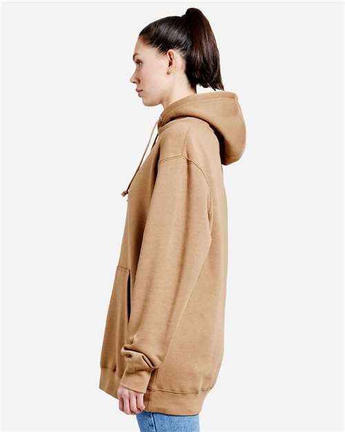 Rear View of Toasted Coconut Heavyweight Pullover Hooded Sweatshirt - LS19001