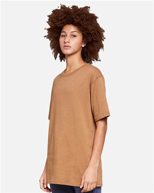 Front View of Toasted Coconut Heavyweight T-Shirt - LS15001