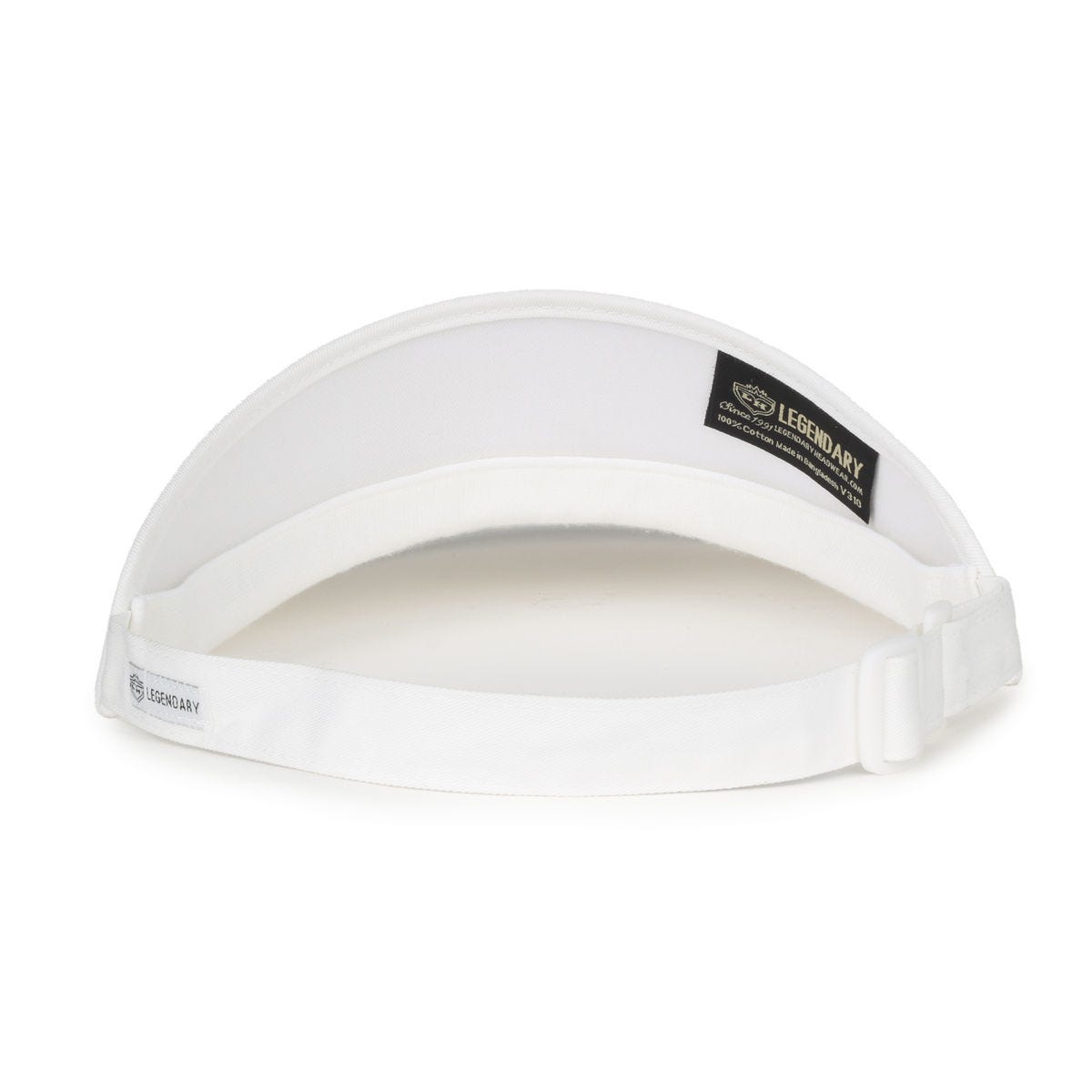 Legendary Headwear TOUR-VISOR Structured Cotton Twill Visor - White