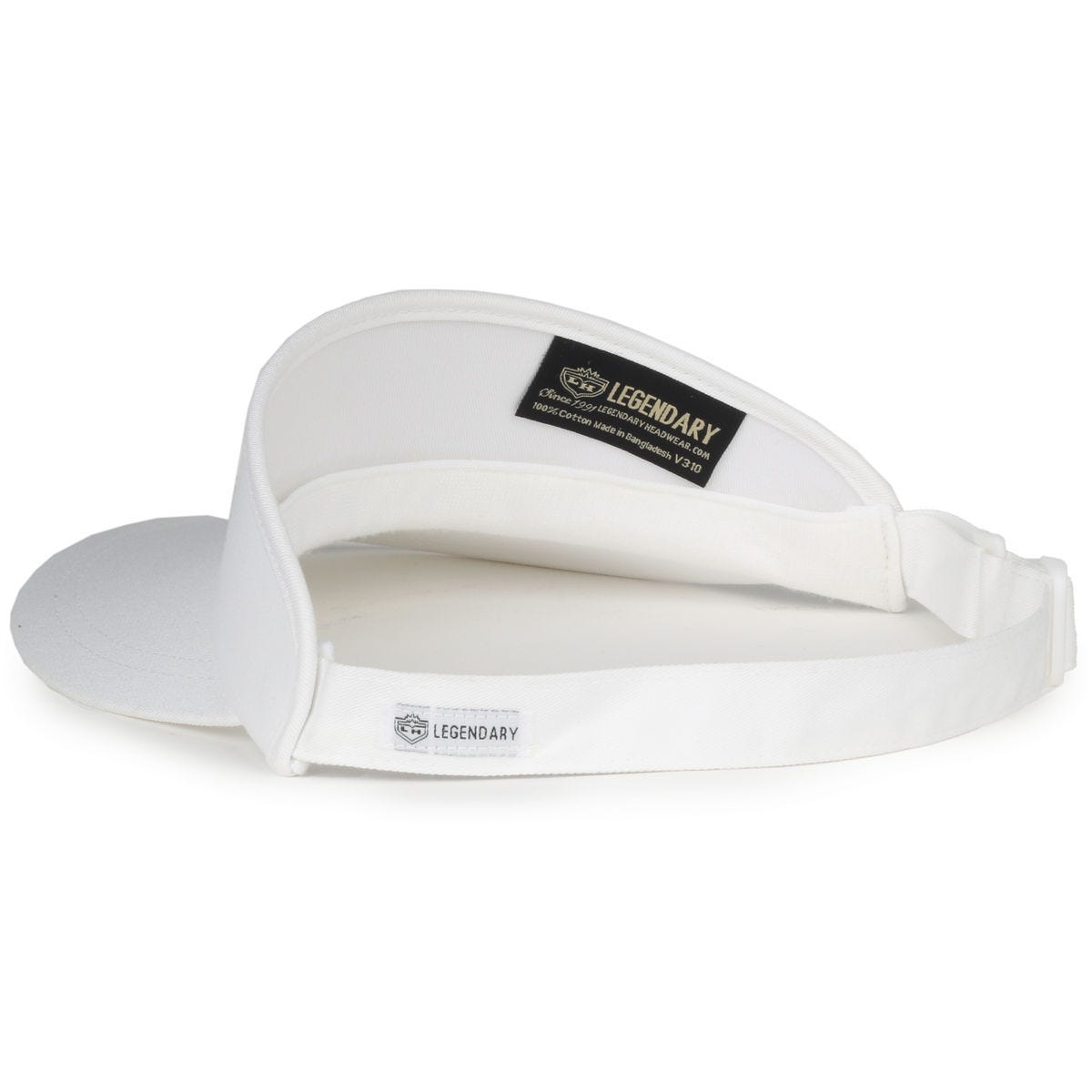 Legendary Headwear TOUR-VISOR Structured Cotton Twill Visor - White