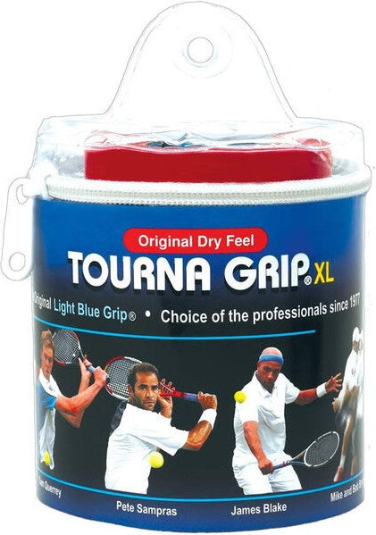 Tourna Grip Xl Overgrip Roll (30x) Vinyl Case - Blue