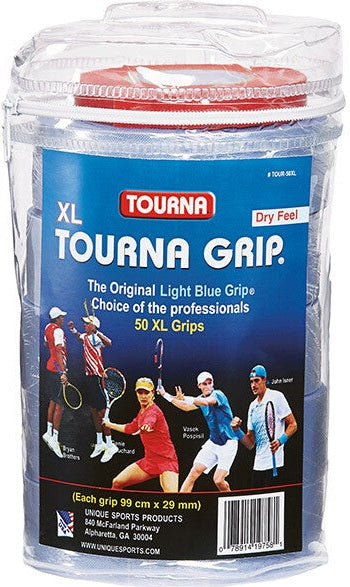 Tourna Grip Xl Overgrip Roll (50x) Vinyl Case - Blue
