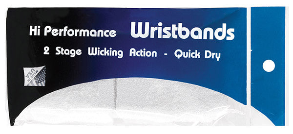 Tourna Hi-performance Wristband (1 Pair) - Wht / Os