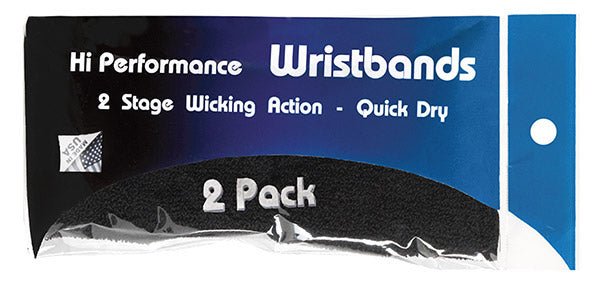 Tourna Hi-performance Wristband (2 Pair) (black) - Blk / Os