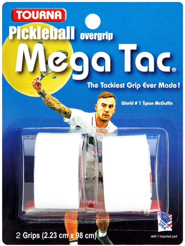 Tourna Mega Tac Pickleball Overgrip (2x) - White