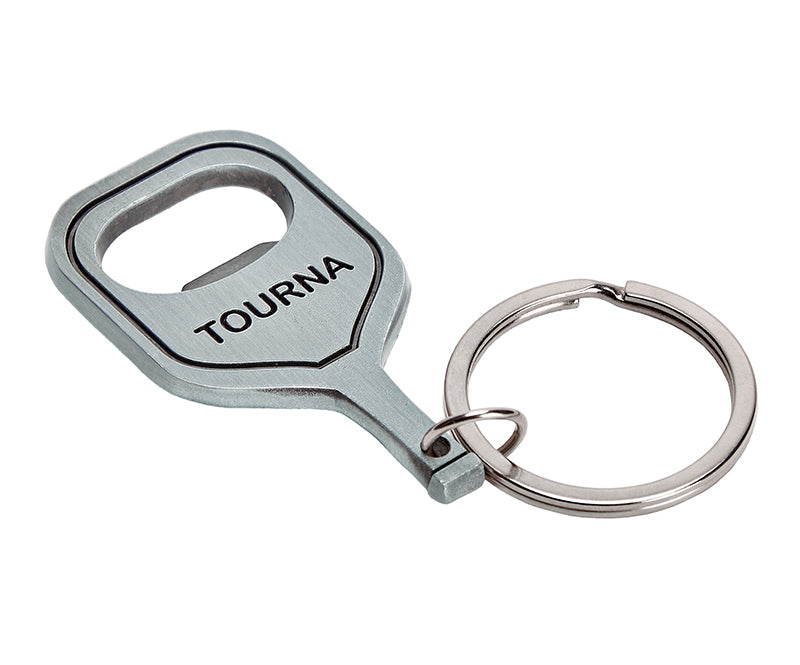 Tourna Pickleball Bottle Opener Keychain - Sil / Os