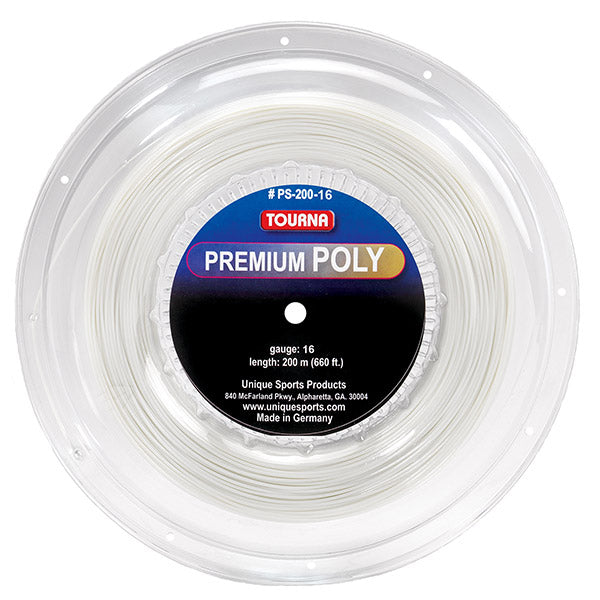 Tourna Premium Poly Reel 660’ (white) - Wht / 18