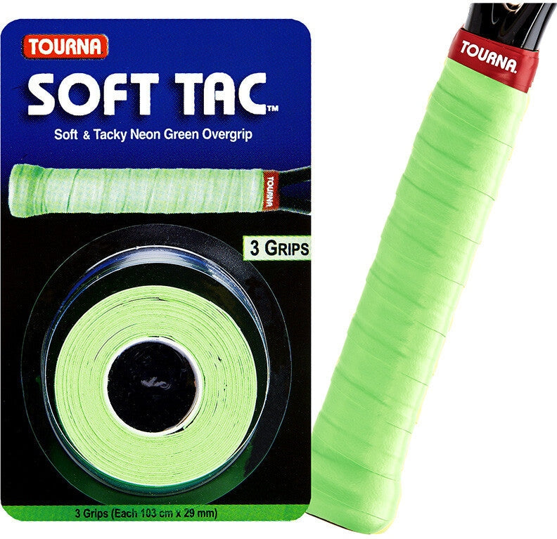 Tourna Soft Tac Overgrip (3x) - Neon Green