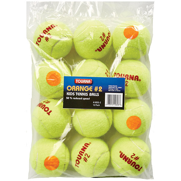 Tourna Stage 2 Orange Dot Tennis Balls (12x) - Os